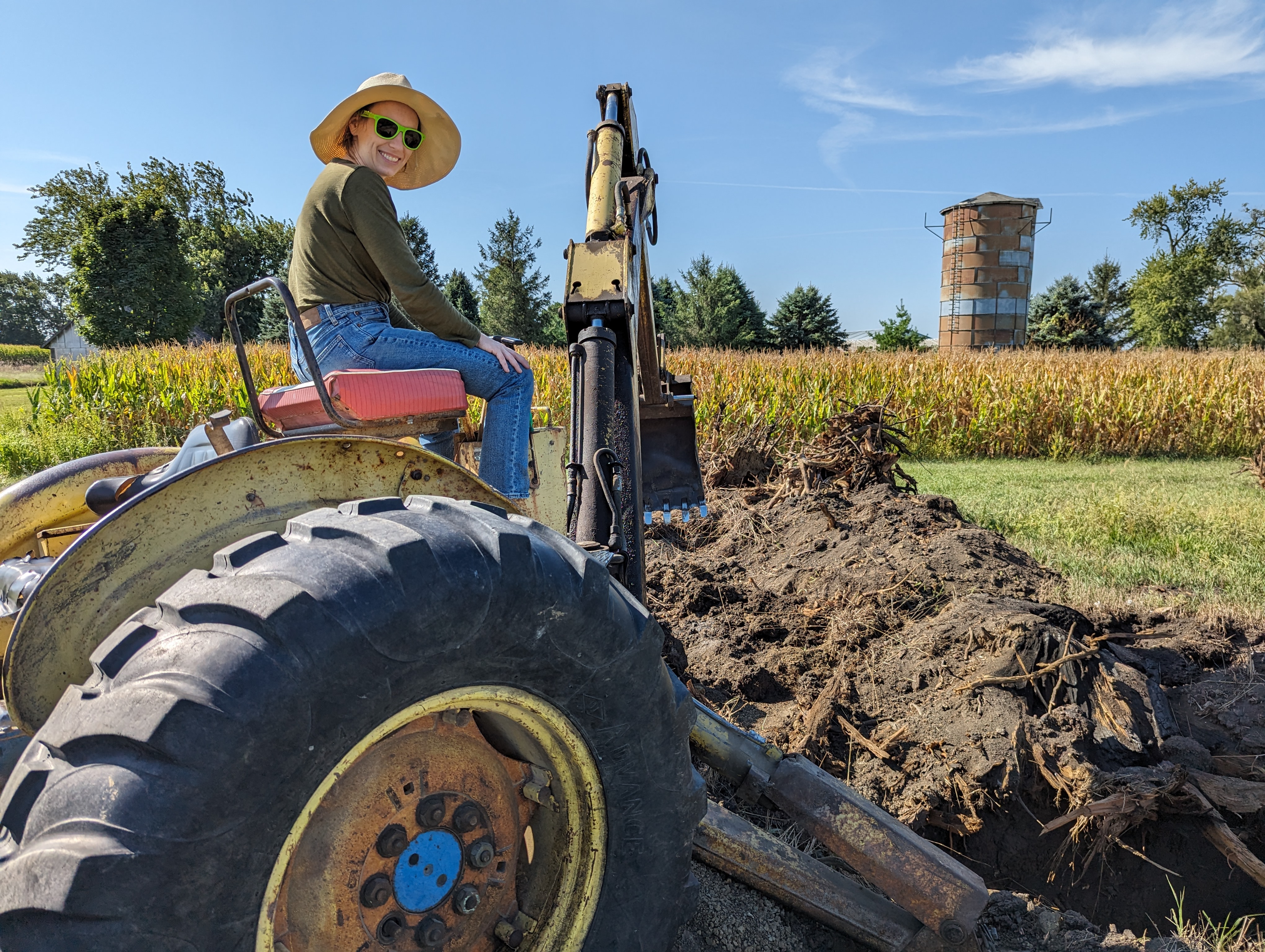 Digging a stump out at my parents&#039; farm near Haverhill, Iowa in 2023.